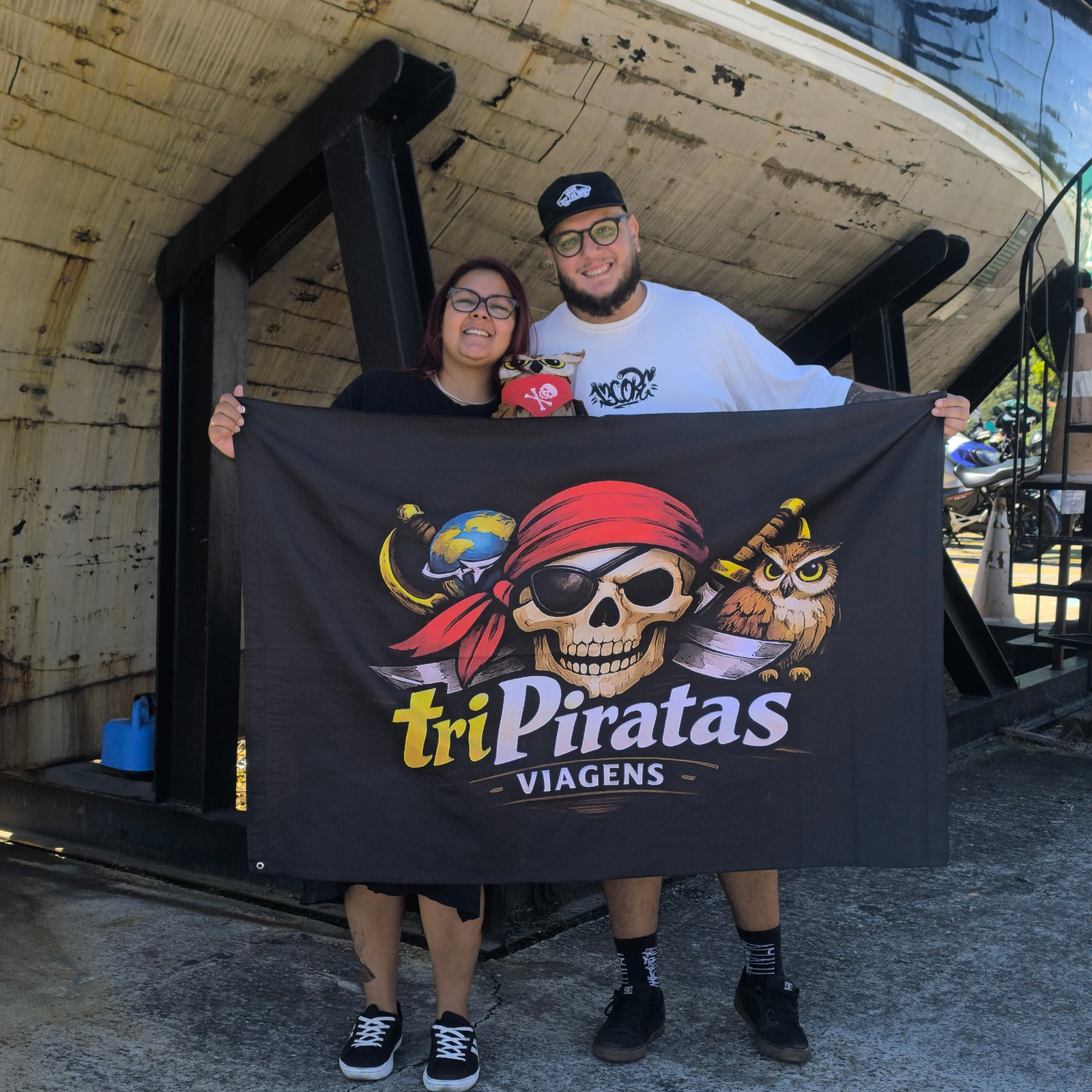 Tripulação da TriPiratas em viagem